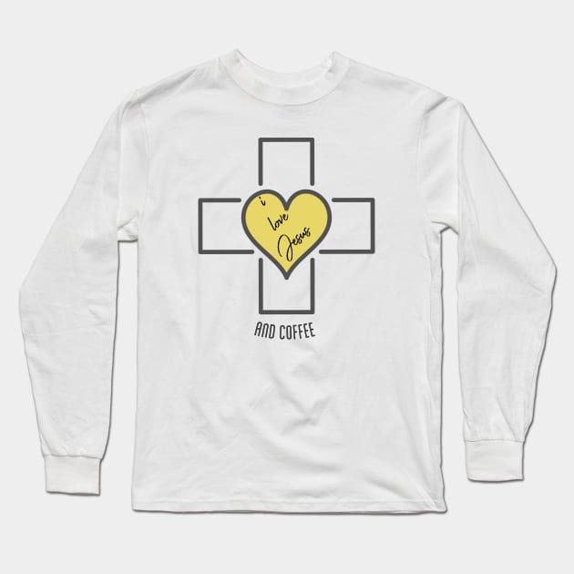 I Love Jesus And Coffee Long Sleeve T-Shirt by Viral Bliss